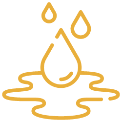 Water Damage Restoration in Orange County 4 Flood cleanup icon showing water drops and a puddle.