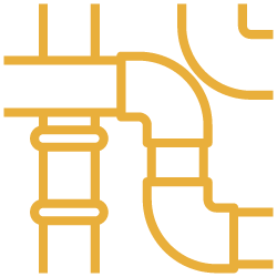 Pipes and plumbing system, relevant to flood cleanup services in Orange County.